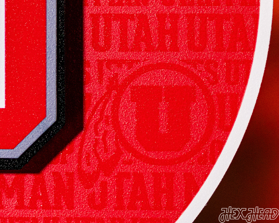 Utah Utes CRAFT SERIES 3D Embossed Metal Wall Art