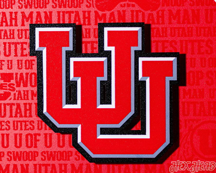 Utah Utes CRAFT SERIES 3D Embossed Metal Wall Art