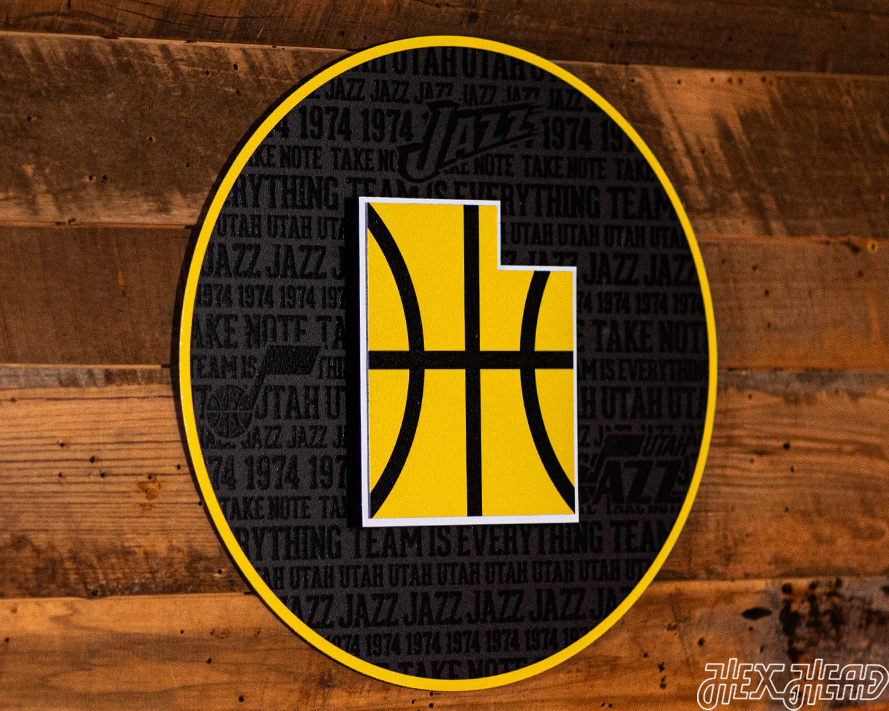 Utah Jazz CRAFT SERIES 3D Embossed Metal Wall Art