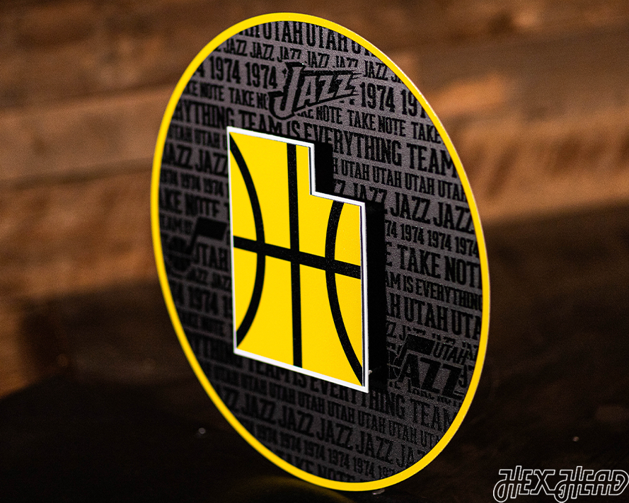 Utah Jazz CRAFT SERIES 3D Embossed Metal Wall Art