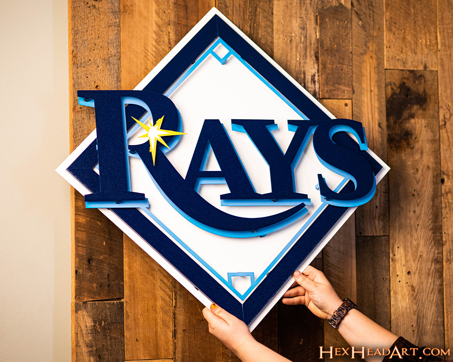 CLOSE OUT- Tampa Bay Rays Crest 3D Metal Wall Art