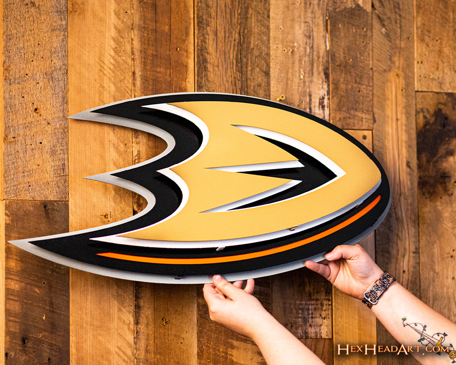 CLOSE OUT - Anaheim Ducks NHL 3D Vintage Metal Wall Art