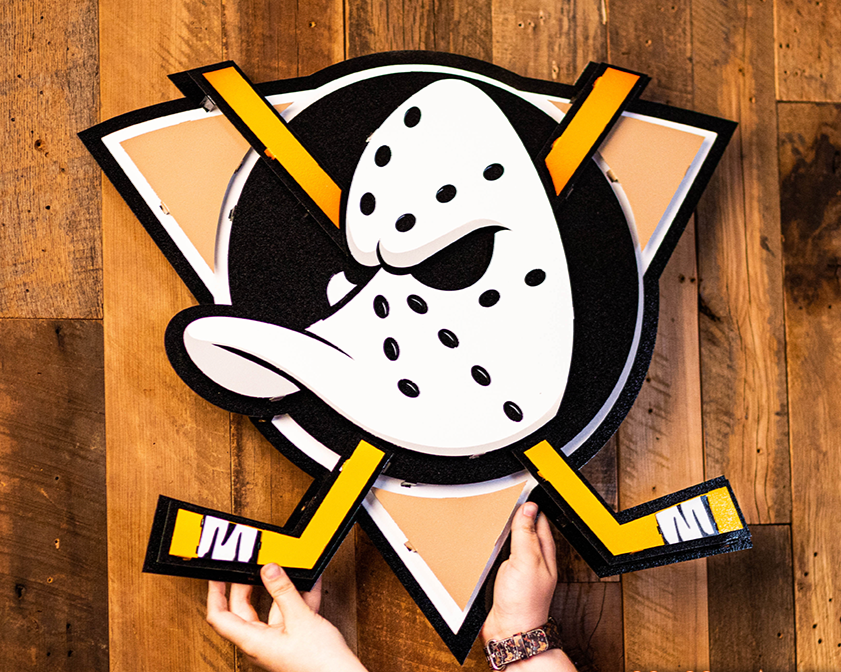 Anaheim Ducks NHL " Mighty Duck" 3D Vintage Metal Wall Art