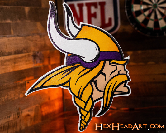 Minnesota Vikings "Norseman" 3D Vintage Metal Wall Art