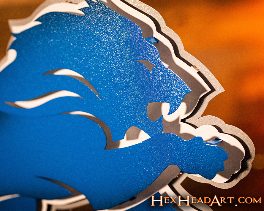 Detroit Lions 3D Vintage Metal Wall Art