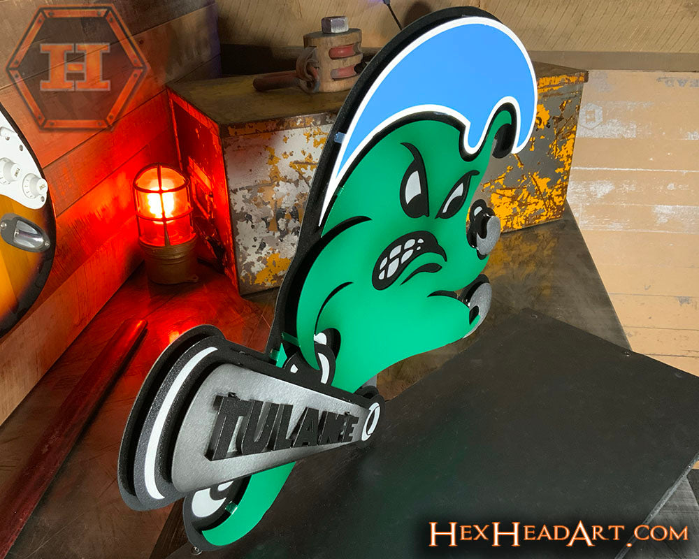 Tulane Green Wave 3D Artwork