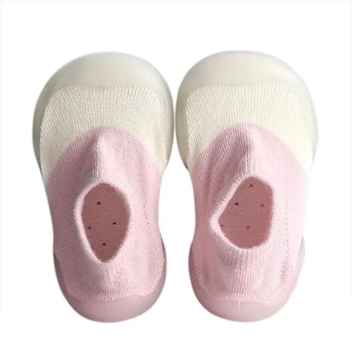 Baby and Toddler Soft Rubber Sole Sock Shoes - Perfect Non-Slip First Walkers