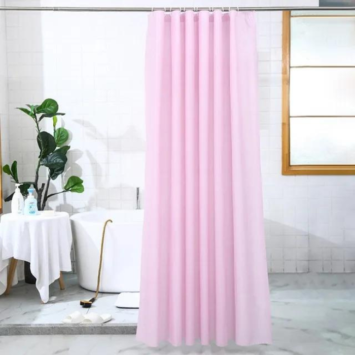 Chic Waterproof Shower Curtain: Heavy S Fold Wavy Design with Mildew Resistance - Includes Luxury Hooks