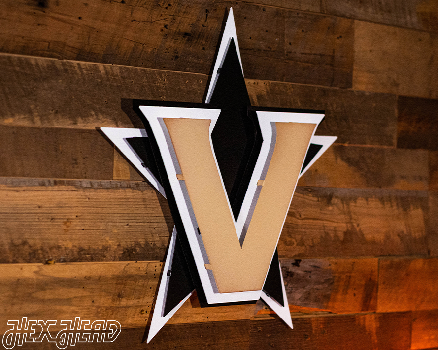 CLOSE OUT- Vanderbilt Commodores 3D Vintage Metal Wall Art