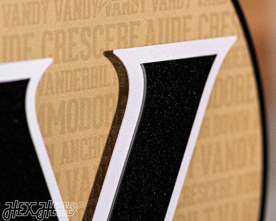 Vanderbilt Commodores CRAFT SERIES 3D Embossed Metal Wall Art