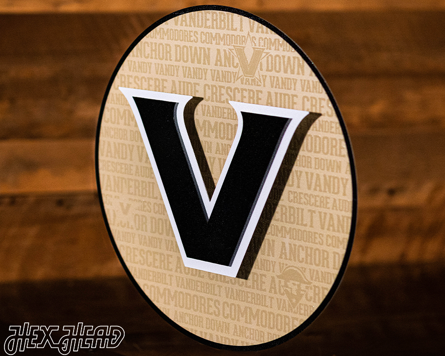 Vanderbilt Commodores CRAFT SERIES 3D Embossed Metal Wall Art