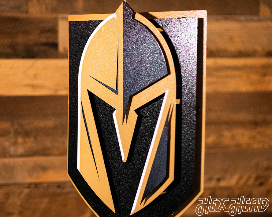 Vegas Golden Knights 3D Vintage Metal Wall Art