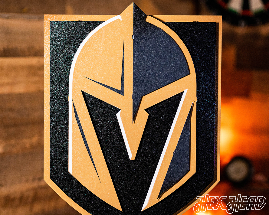 Vegas Golden Knights 3D Vintage Metal Wall Art