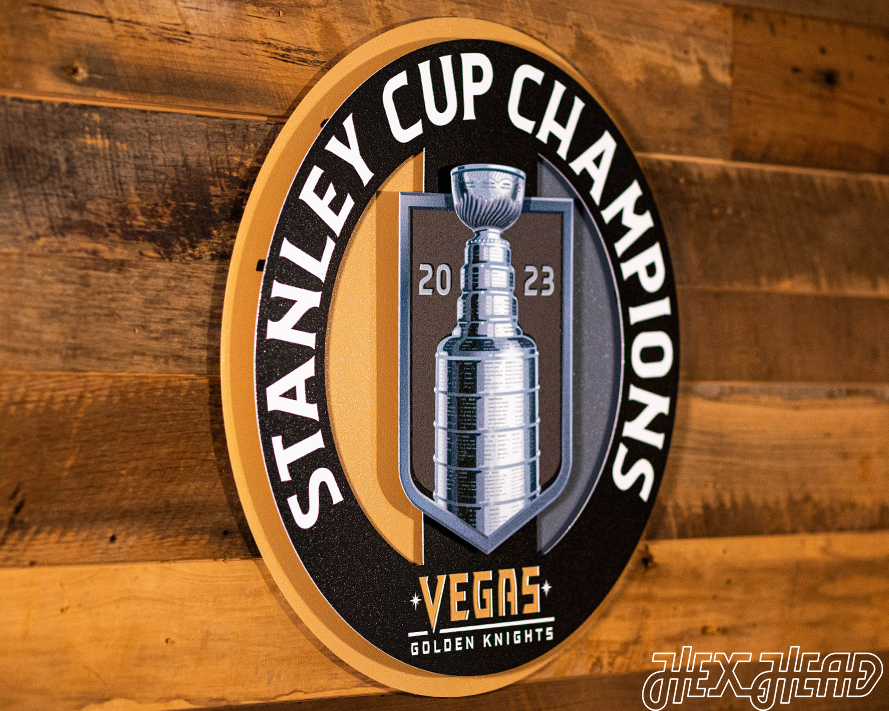 Vegas Goldens Knights 2023 Champions 3D Metal Wall Art