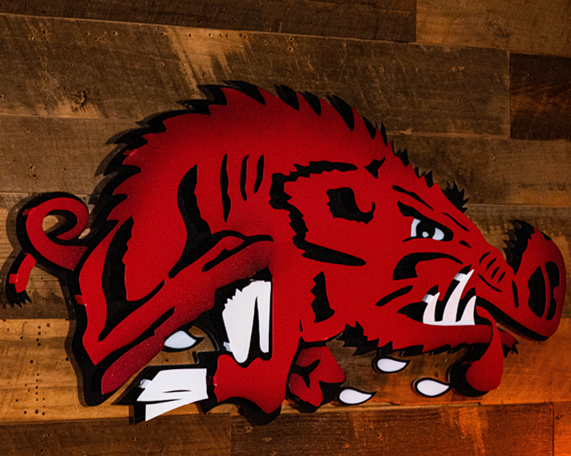 Arkansas Razorbacks VAULT "Slobbering Hog" 3D Vintage Metal Wall Art