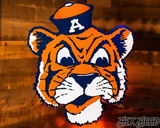 Auburn Tigers "Aubie" VAULT 3D Vintage Metal Wall Art