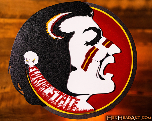 Florida State VAULT "Seminole Head" 3D Metal Wall Art