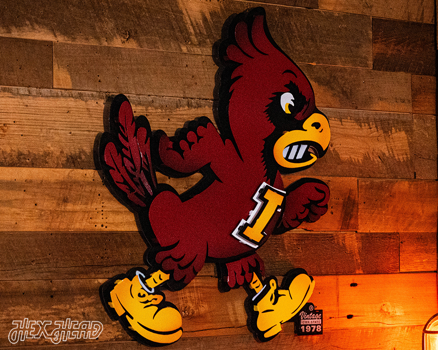 Iowa State Cyclones VAULT "CY" 3D Vintage Metal Wall Art