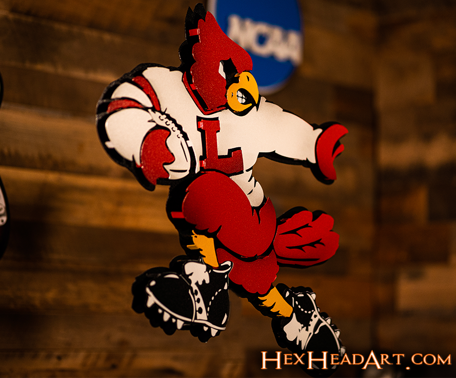 Louisville Cardinals "Heisman" Football Mascot 3D VAULT Metal Wall Art