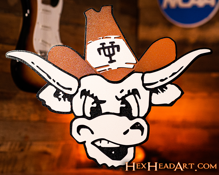 Texas Longhorns VAULT BEVO 3D Vintage Metal Wall Art