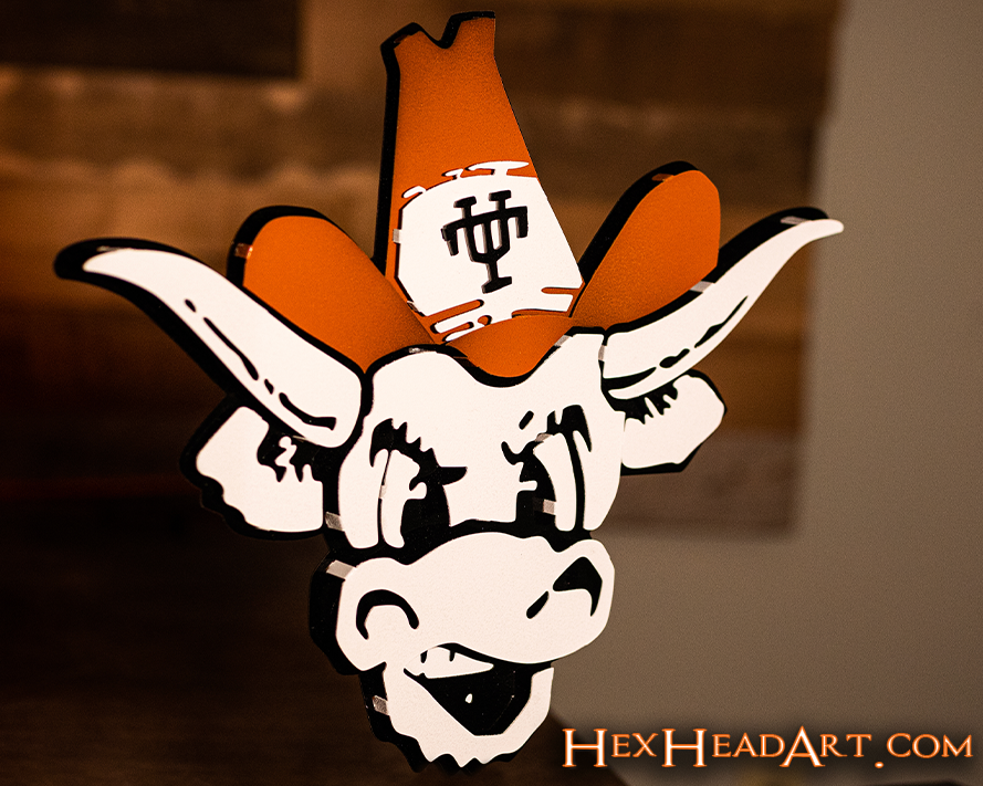 Texas Longhorns VAULT BEVO 3D Vintage Metal Wall Art