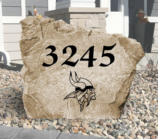 Minnesota Vikings Design-A-Stone Landscape Art Address Stone