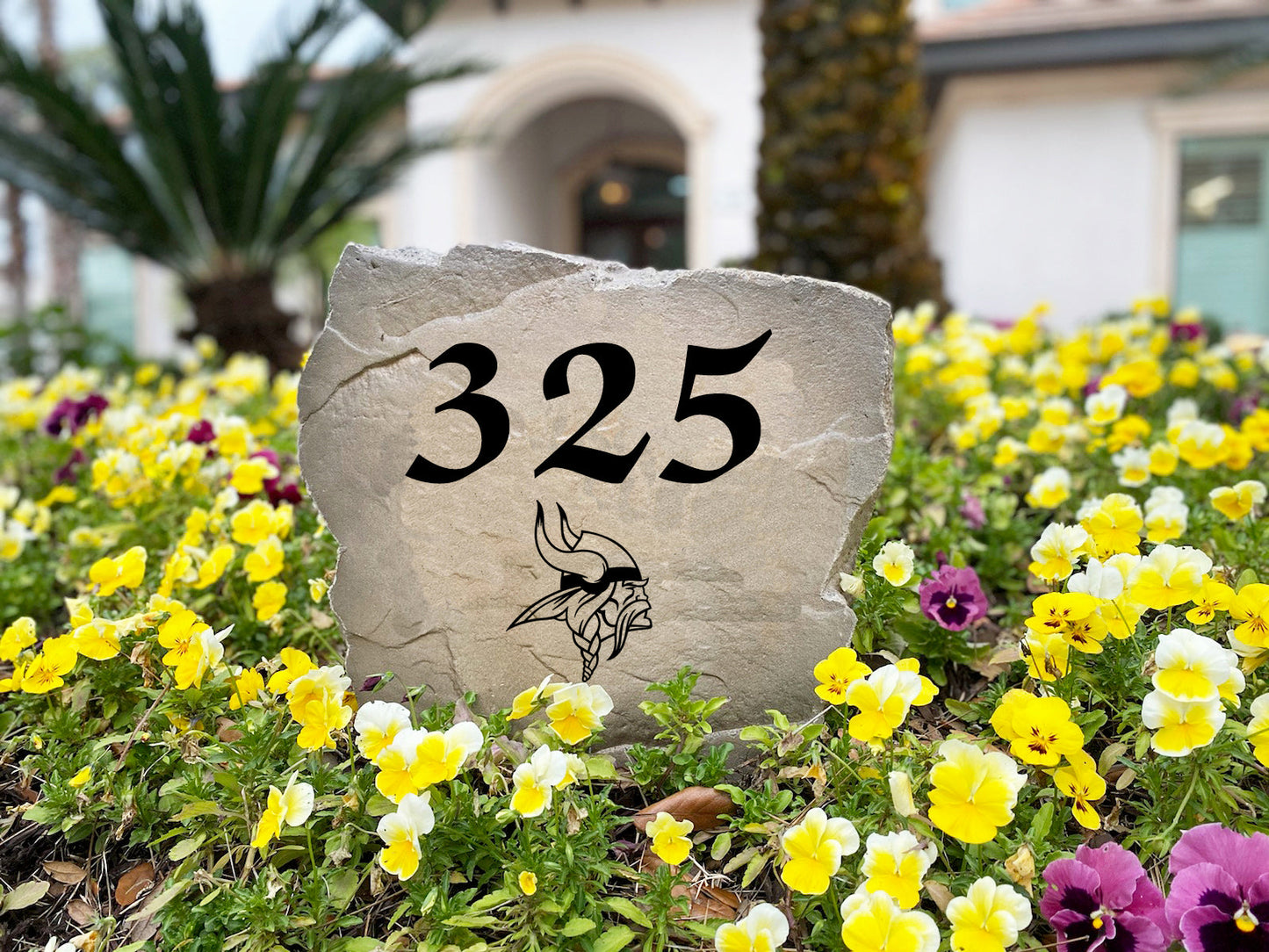 Minnesota Vikings Design-A-Stone Landscape Art Address Stone