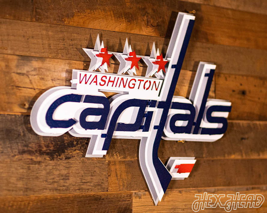 Washington Capitals 3D Vintage Metal Wall Art