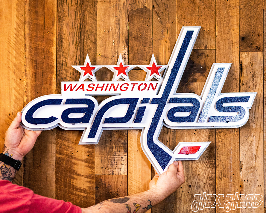 Washington Capitals 3D Vintage Metal Wall Art