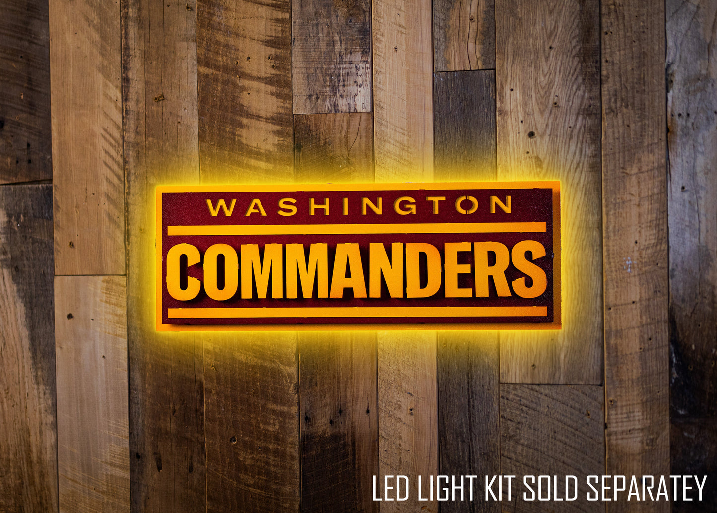 Washington Commanders "COMMANDERS" 3D Vintage Metal Wall Art