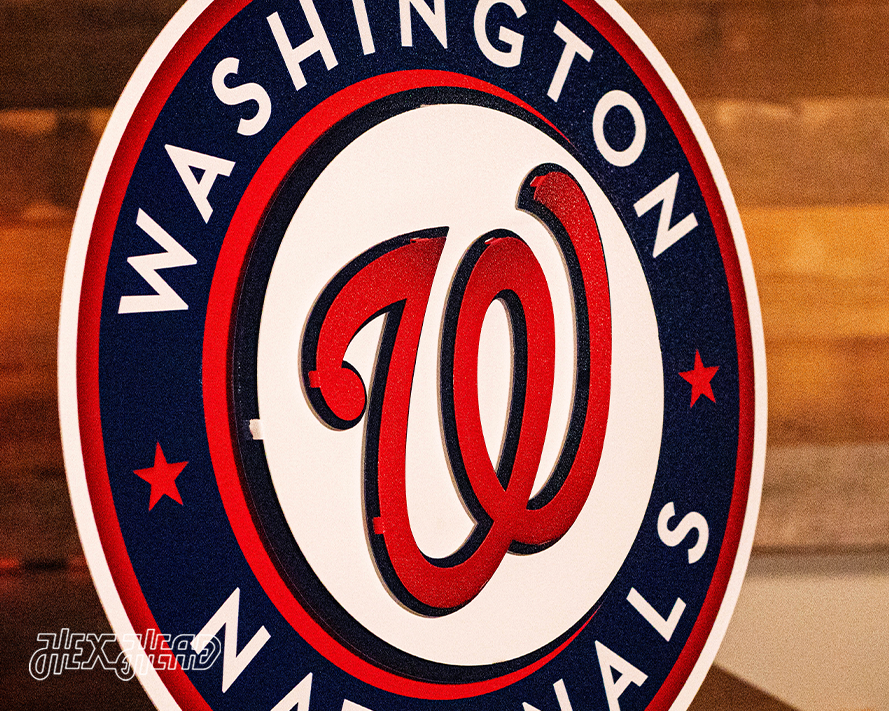 Washington Nationals Crest 3D Metal Wall Art