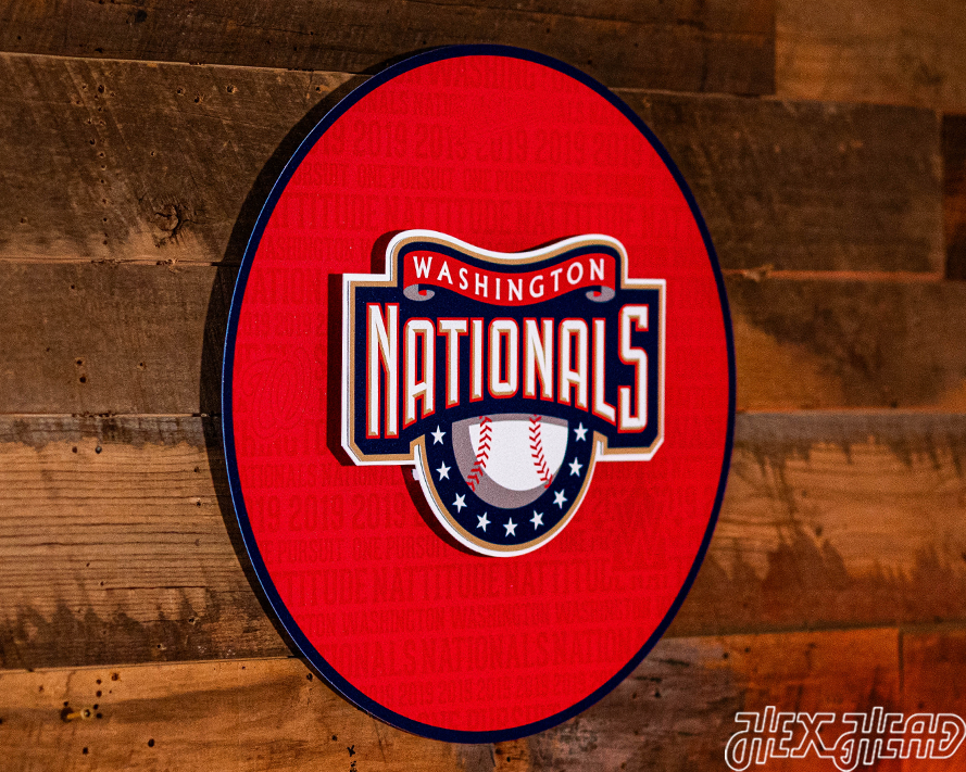 Washington Nationals CRAFT SERIES 3D Embossed Metal Wall Art