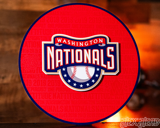 Washington Nationals CRAFT SERIES 3D Embossed Metal Wall Art