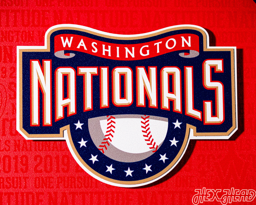 Washington Nationals CRAFT SERIES 3D Embossed Metal Wall Art