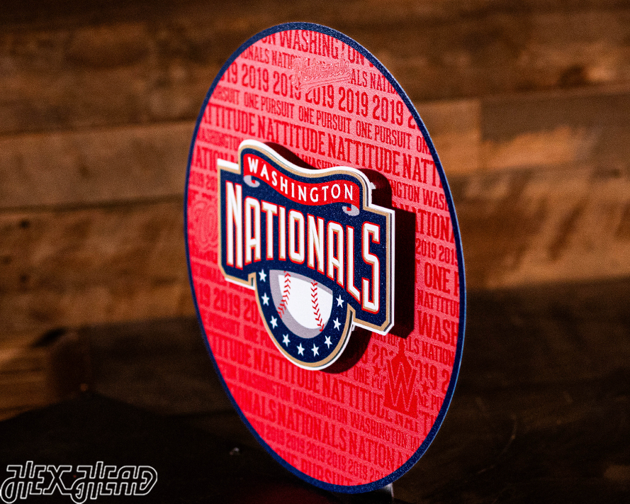 Washington Nationals CRAFT SERIES 3D Embossed Metal Wall Art