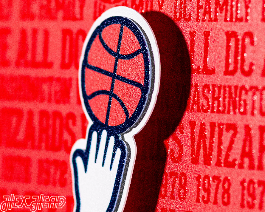 Washington Wizards CRAFT SERIES 3D Embossed Metal Wall Art