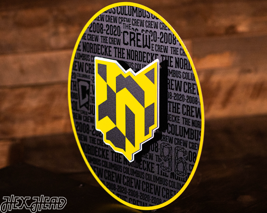 Columbus Crew CRAFT SERIES 3D Embossed Metal Wall Art