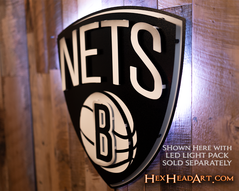 Brooklyn Nets 3D Vintage Metal Wall Art