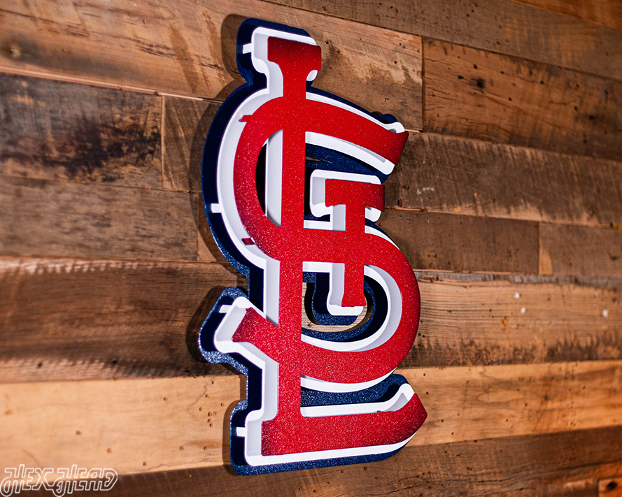 St. Louis Cardinals Updated 2020 "SLT" 3D Vintage Metal Wall Art