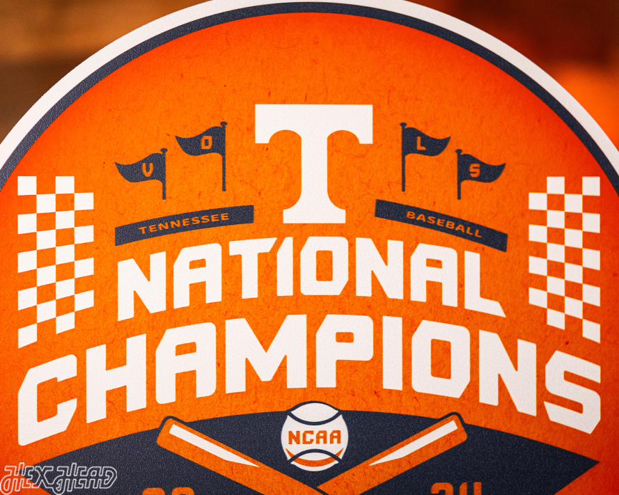 VARSITY Collection- Tennessee Volunteers National Champions Distressed SINGLE Layer Wall Art