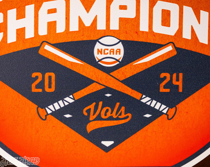 VARSITY Collection- Tennessee Volunteers National Champions Distressed SINGLE Layer Wall Art