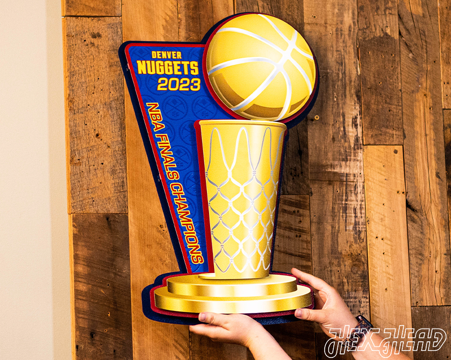 Denver Nuggets "O'BRIEN TROPHY" 2023 NBA Champs 3D Metal Wall Art