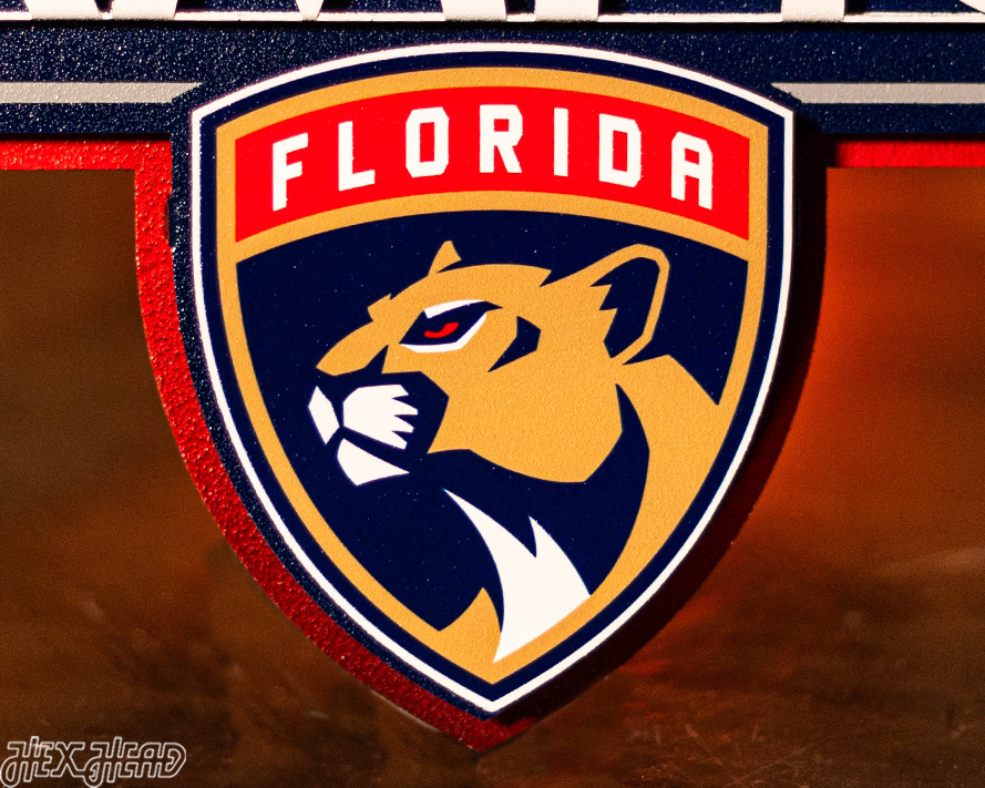 Florida Panthers OFFICIAL 2024 Stanley Cup Champion 3D Metal Wall Art