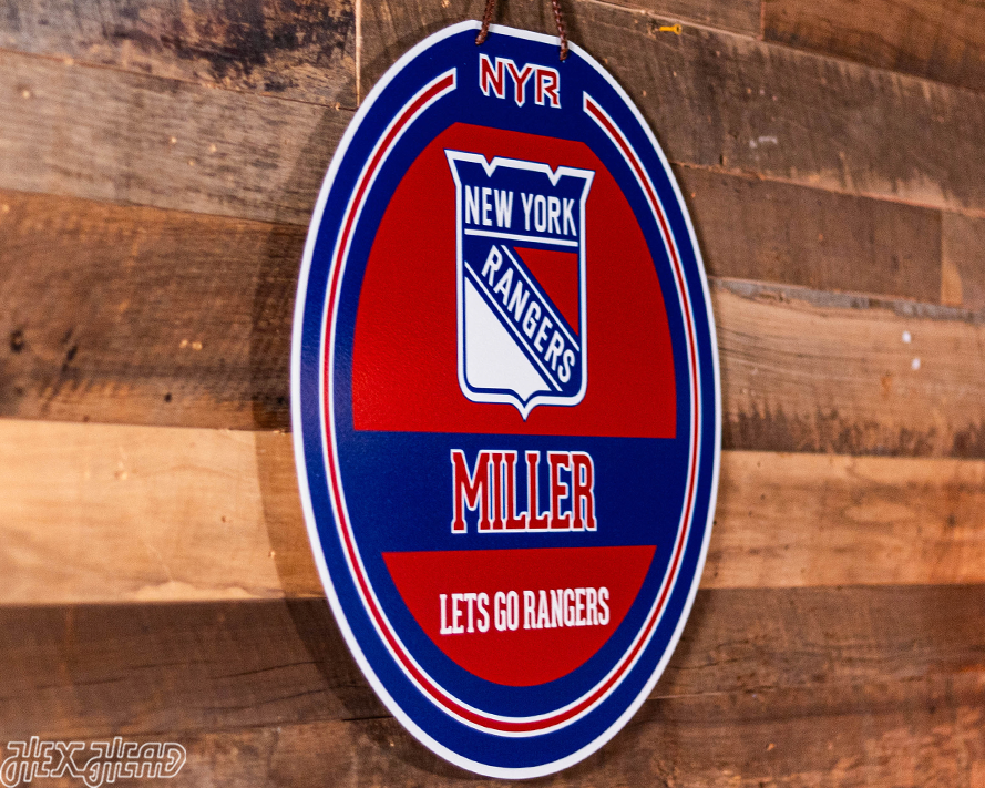 New York Rangers Personalized Monogram Metal Art