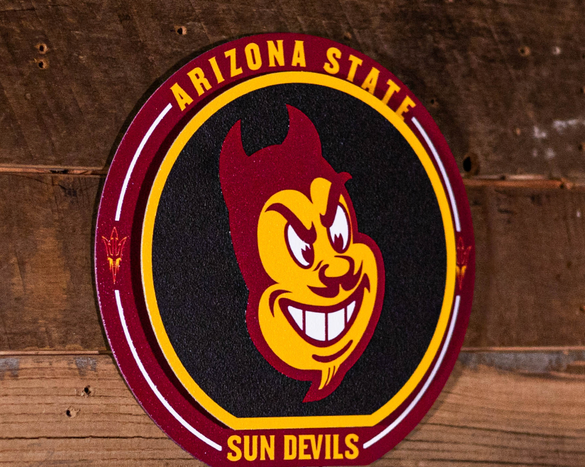 Arizona State Sun Devils "Double Play" On the Shelf or on the Wall Art