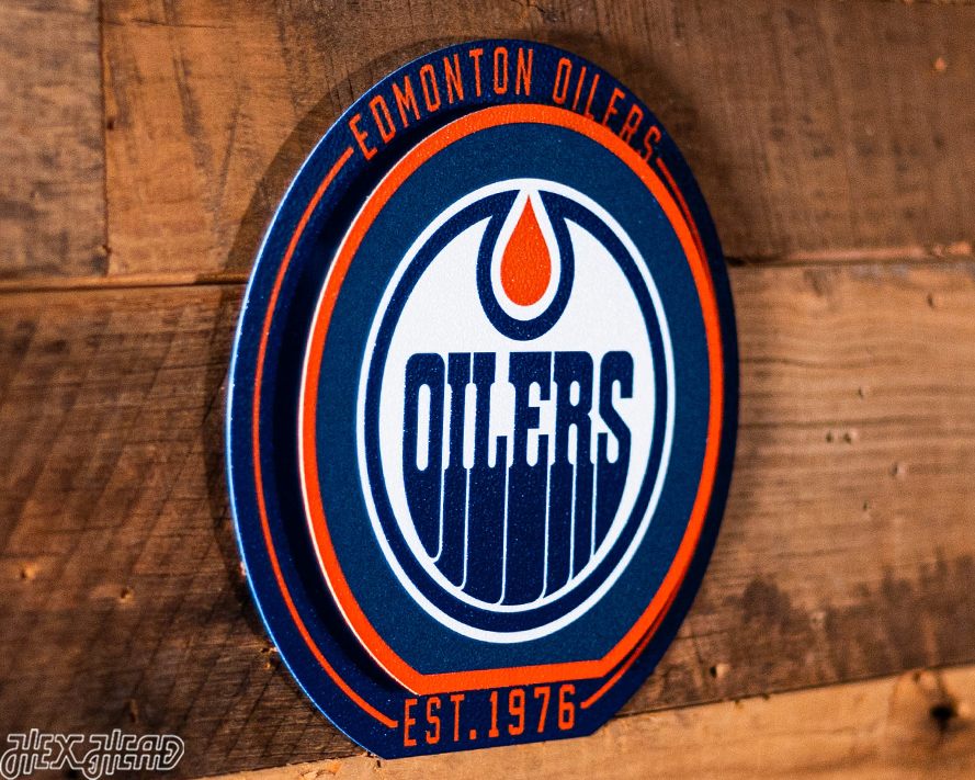 Edmonton Oilers "Double Play" On the Shelf or on the Wall Art