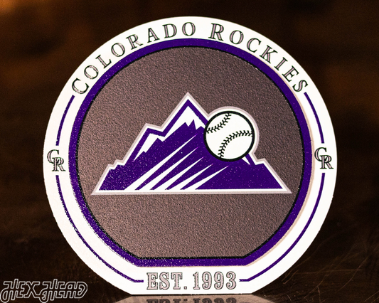 Colorado Rockies "Double Play" On the Shelf or on the Wall Art