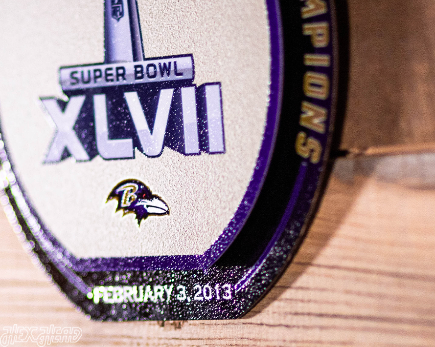 Baltimore Ravens Super Bowl XLVII "Double Play" On the Shelf or on the Wall Art