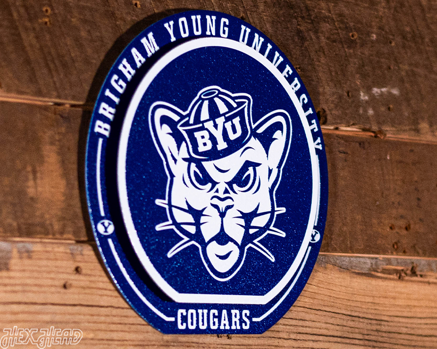 BYU Cougars "Double Play" On the Shelf or on the Wall Art