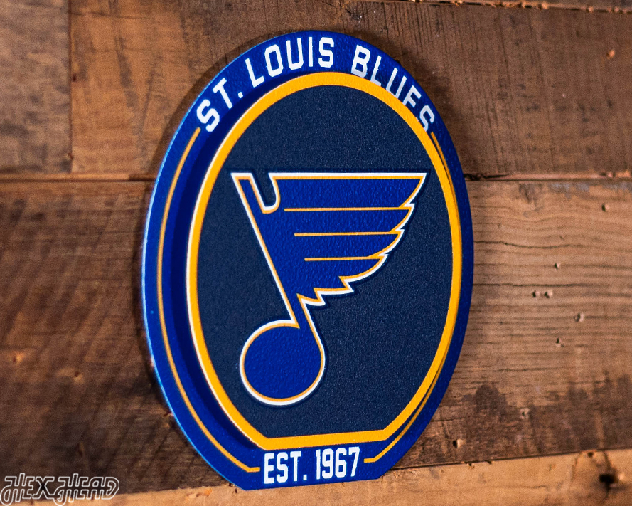 St. Louis Blues "Double Play" On the Shelf or on the Wall Art